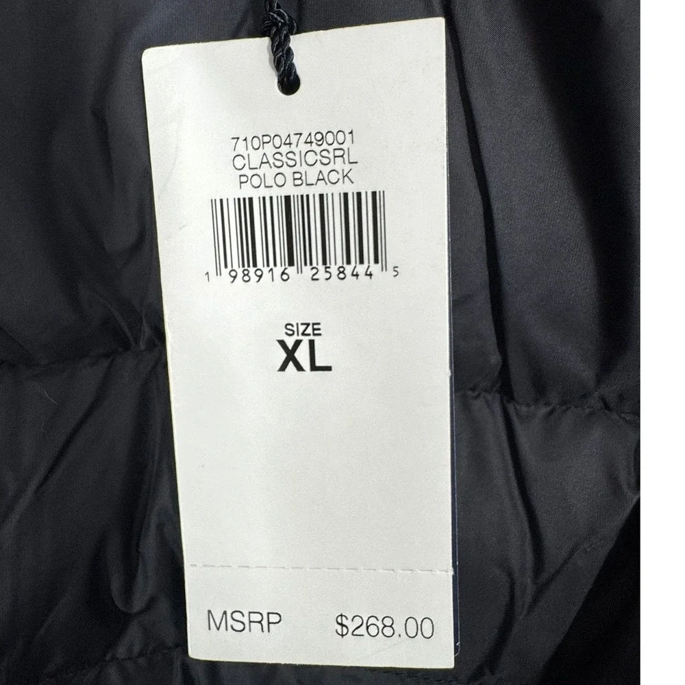 Polo Ralph Lauren Men's Black Insulated Nylon Puffer‎ Jacket Size XL Performance